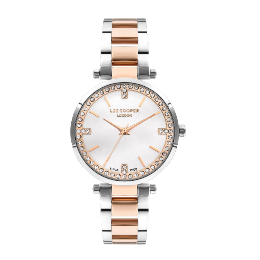 Lee Cooper Women’s Silver & Rose Gold Analog Stainless
