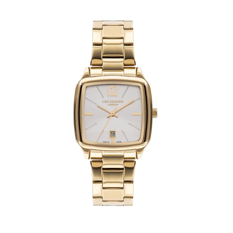 Lee Cooper Women’s 36 MM Gold Analog Metal Strap Watch –