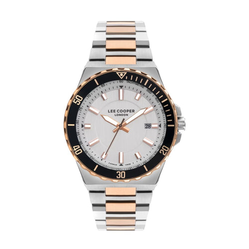 Lee Cooper Men’s Watch Silver Dial Two Toned Metal Strap