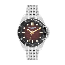 Load image into Gallery viewer, Lee Cooper Men’s 43 MM Silver Analog Red Dial Watch –

