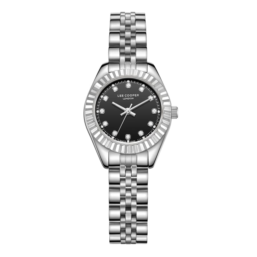 Lee Cooper Women’s 28 MM Silver Analog Metal Strap Watch –