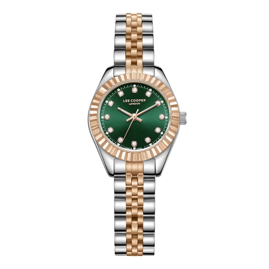 Lee Cooper Women’s 28 MM Dual Tone Analog Metal Strap Watch
