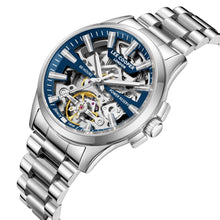 Load image into Gallery viewer, Lee Cooper Skeleton Automatic Blue Dial Silver Watch
