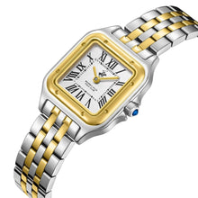 Load image into Gallery viewer, Beverly Hills Polo Club Roman Numeral Two-Tone Square Watch
