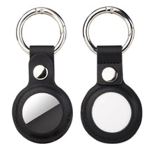 Load image into Gallery viewer, AirTag PU Leather Case Keyring - Black - Unbranded
