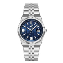 Load image into Gallery viewer, Beverly Hills Polo Club Classy Blue Dial Silver Date Watch
