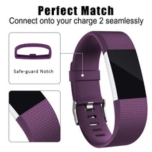Load image into Gallery viewer, Fitbit Charge 2 Strap Classic Silicone (Purple) - Purple
