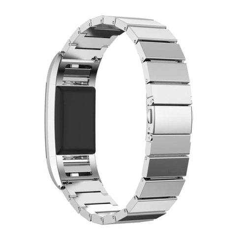 Fitbit Charge 2 Strap Steel Link Bracelet (Silver) - Silver