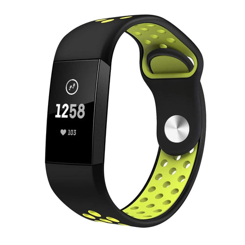 Fitbit Charge 3 Strap Sport Silicone (Black/Volt)