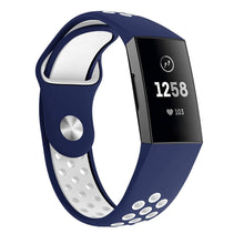 Load image into Gallery viewer, Fitbit Charge 3 Strap Sport Silicone (Navy/White)
