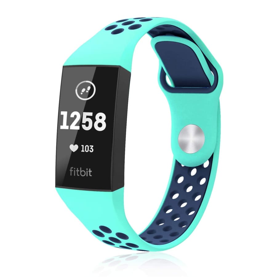 Fitbit Charge 3 Strap Sport Silicone (Mint/Navy)