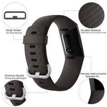 Load image into Gallery viewer, Fitbit Charge 3 Strap Classic Silicone (Black) - Black
