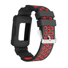 Load image into Gallery viewer, Fitbit Charge 3 Strap Rugged Case (Black/Red) - Black/Red
