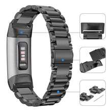 Load image into Gallery viewer, Fitbit Charge 3 Strap Steel Hocolike (Black) - Black
