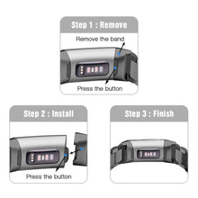 Load image into Gallery viewer, Fitbit Charge 3 Strap Steel Hocolike (Black) - Black
