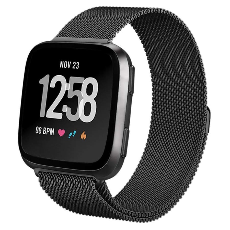 Fitbit Versa Strap Milanese Loop (Black) - Black / Fitbit