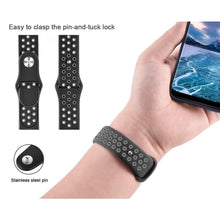 Load image into Gallery viewer, Fitbit Versa Strap Sport Silicone (Black/Grey) - Black/Grey
