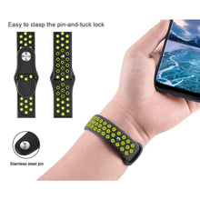 Load image into Gallery viewer, Fitbit Versa Strap Sport Silicone (Black/Volt) - Black/Volt
