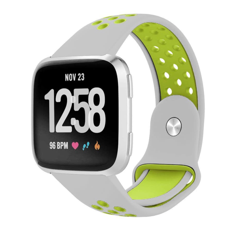 Fitbit Versa Strap Sport Silicone (Silver/Volt)