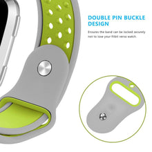 Load image into Gallery viewer, Fitbit Versa Strap Sport Silicone (Silver/Volt)
