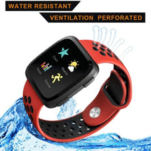 Load image into Gallery viewer, Fitbit Versa Strap Sport Silicone (Red/Black) - Red/Black
