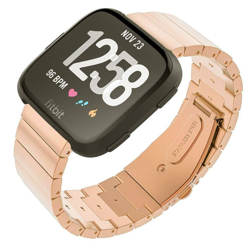 Fitbit Versa Strap Steel Link Bracelet (RoseGold)