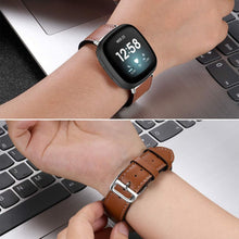 Load image into Gallery viewer, Fitbit Versa 3 Strap PU Leather (Brown) - Brown / Fitbit
