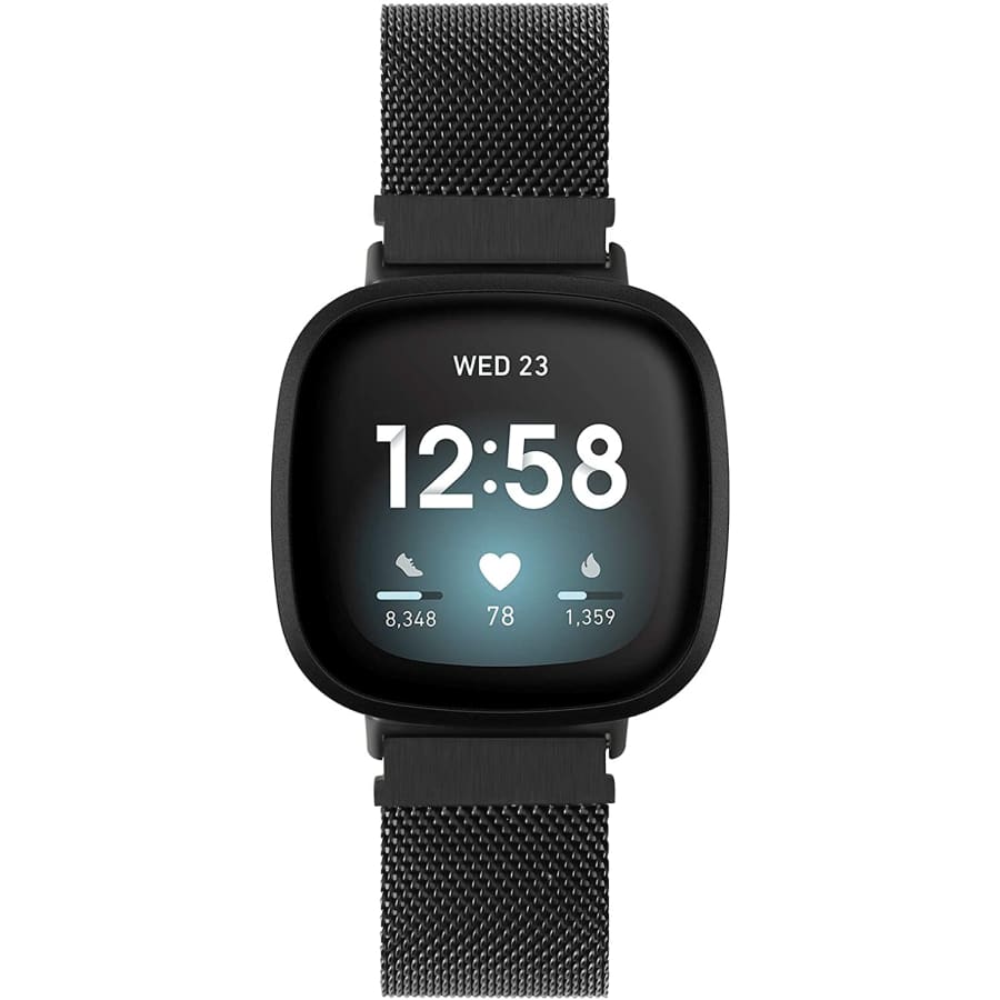 Fitbit Versa 3 Strap Milanese Loop (Black) - Black / Fitbit