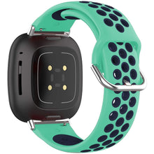 Load image into Gallery viewer, Fitbit Versa 3 Strap Sport Silicone (Mint/Navy) - Mint/Navy
