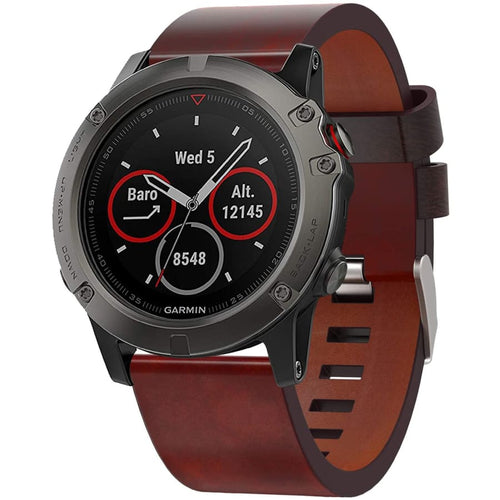 Garmin Instinct 3 - 50mm Strap Real Leather [Brown]