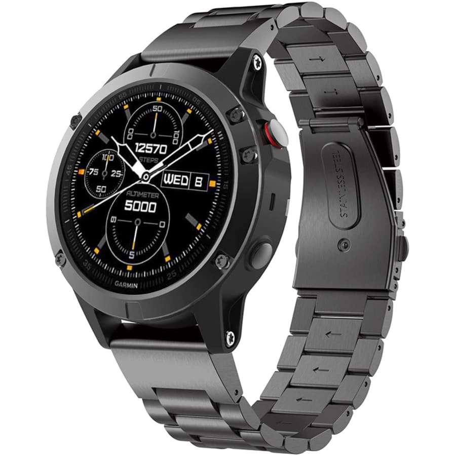 Garmin Forerunner 965 Strap Stainless Steel [Black]