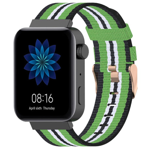 Garmin Vivoactive 4S Nylon Strap(Black/Lime) - Black/Lime