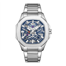 Load image into Gallery viewer, Lee Cooper dark blue square dial paired silver metal strap
