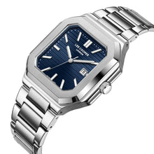 Load image into Gallery viewer, Lee Cooper Maxime Square Case Blue Dial Silver Watch
