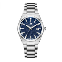 Load image into Gallery viewer, Beverly Hills Polo Club Blue Dial Silver Date Watch
