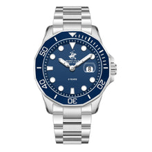 Load image into Gallery viewer, Beverly Hills Polo Club 5 Years Blue Dial Silver Date Watch
