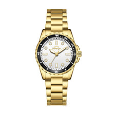 Load image into Gallery viewer, Slazenger Classic Crystals Silver Dial Gold Watch

