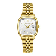 Load image into Gallery viewer, Lee Cooper April Square Case Date Window Silver Dial Gold
