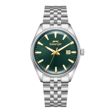 Load image into Gallery viewer, Slazenger Heritage Day Date Window Dark Green Dial Silver
