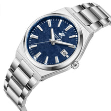 Load image into Gallery viewer, Beverly Hills Polo Club Blue Dial Silver Date Watch
