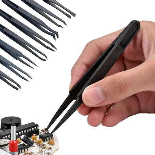 Anti-static Plastic Tweezers (8 piece)