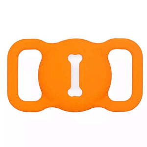 Apple Air Tag Holder for Dogs - Orange
