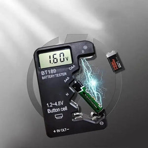 Battery Tester (Button Cell AA AAA C D 9V 14500 16340)