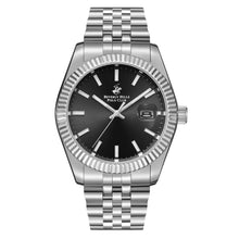 Load image into Gallery viewer, Beverly Hills Polo Club Classy Black Dial Silver Date Watch
