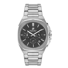 Load image into Gallery viewer, Beverly Hills Polo Club Dual Time Black Dial Silver Watch –
