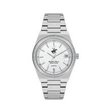 Load image into Gallery viewer, Beverly Hills Polo Club White Dial Diamond Silver Date
