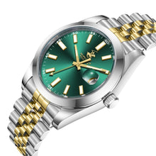 Load image into Gallery viewer, Beverly Hills Polo Club Classy Green Dial Two-Tone Date
