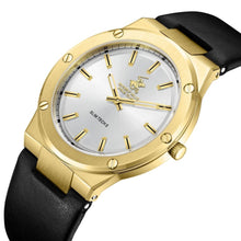 Load image into Gallery viewer, Beverly Hills Polo Club Slim Tech 5 Black Leather Gold
