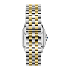 Load image into Gallery viewer, Beverly Hills Polo Club Blue Steel Two-Tone Square Watch
