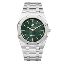 Load image into Gallery viewer, Beverly Hills Polo Club Slim Tech 5 Green Dial Silver Watch
